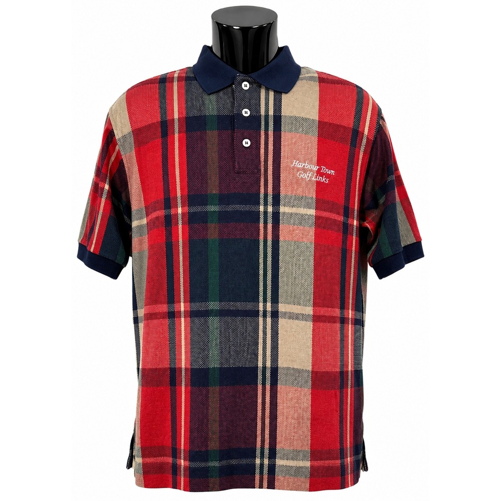 Lyle & Scott Men's Pullover Collared Polo Shirt Medium Multicolor Plaid Cotton